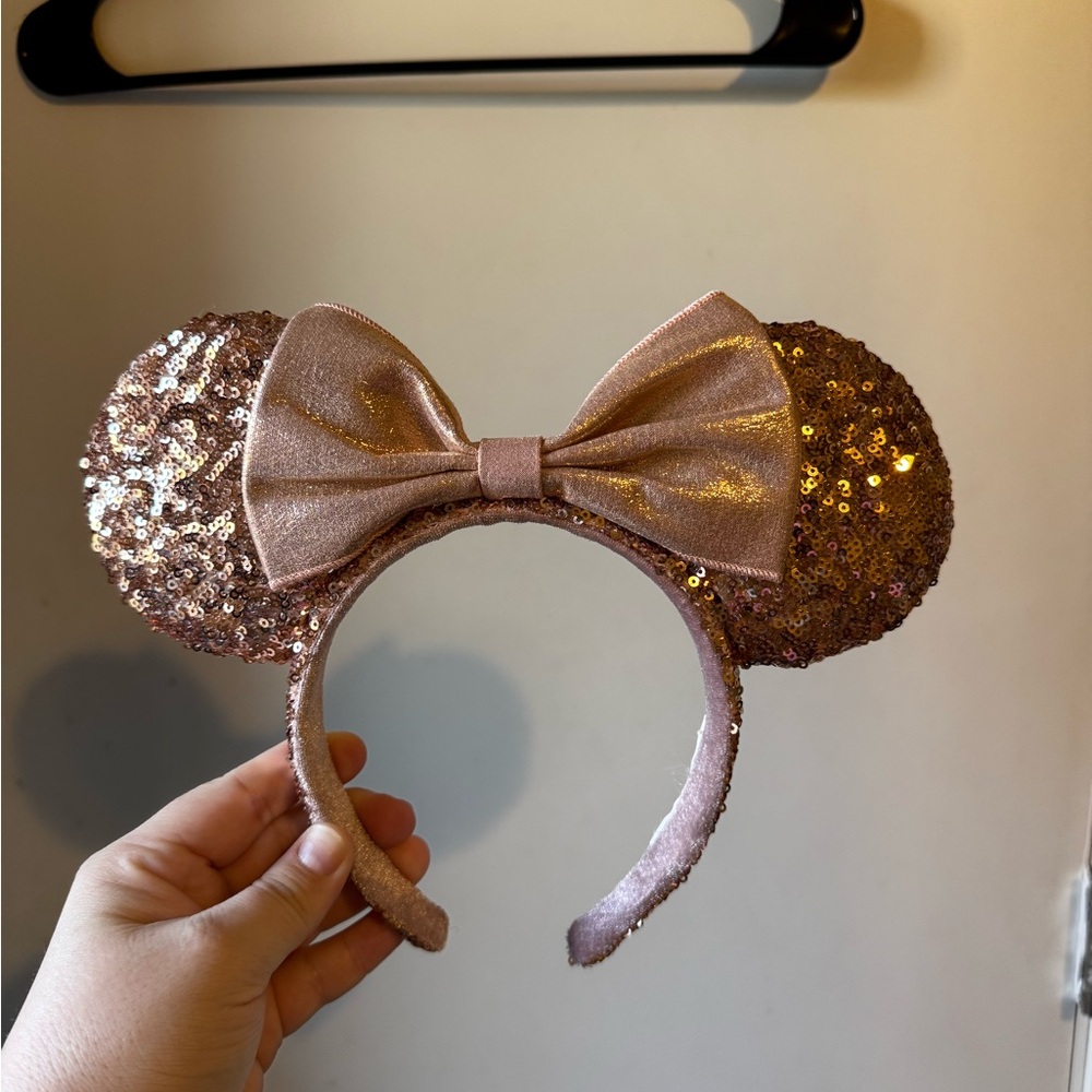 Disney Rose Gold Sequin Minnie Mouse Ears